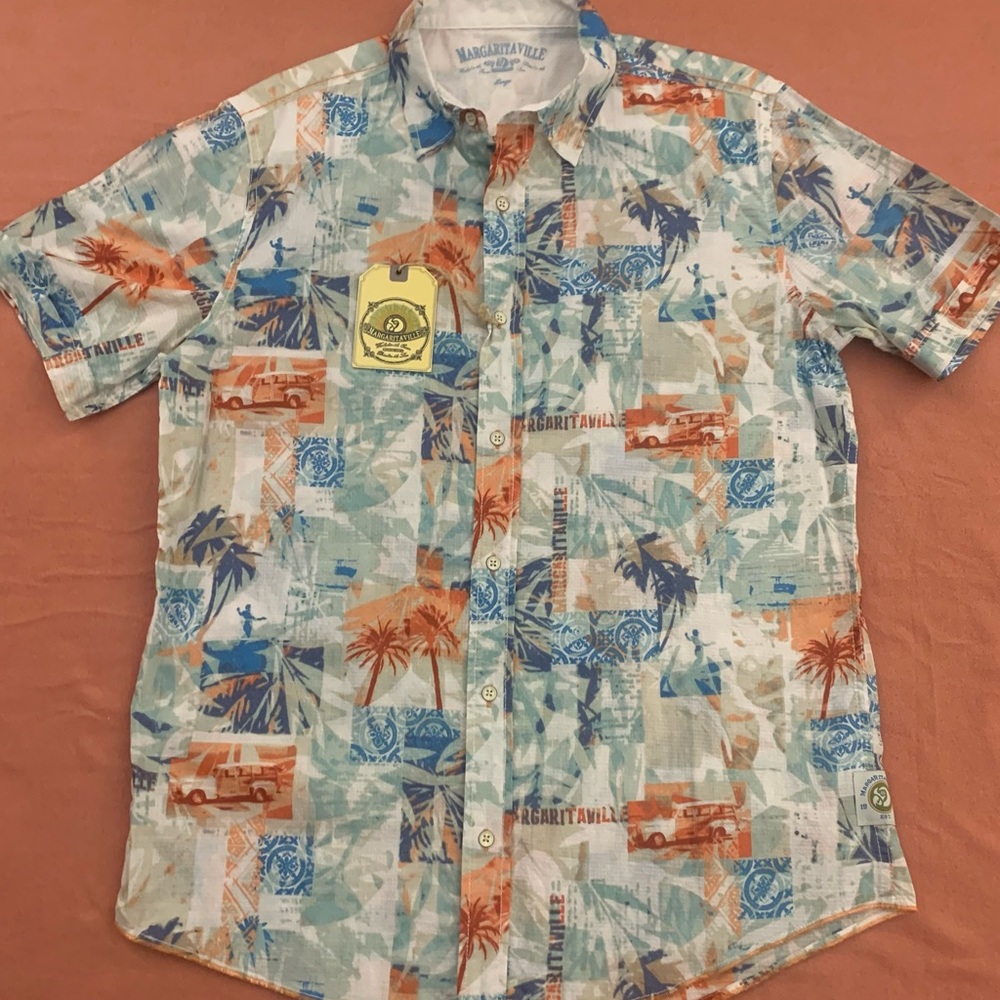 MARGARITAVILLE SS Lt Weight Cotton Tropical Shirt - Picture 2 of 8